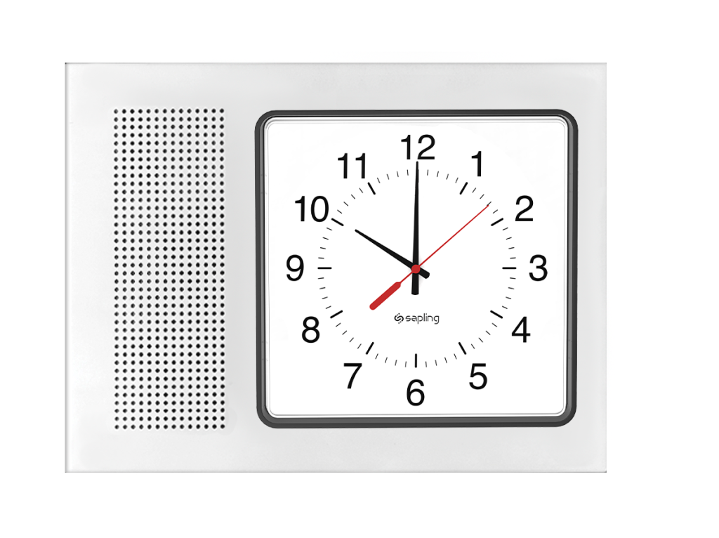 Synchronized Clocks With A Speaker Baffle Combo Panel
