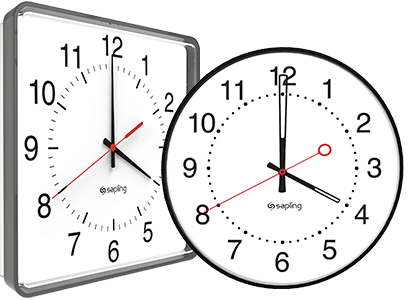 sapling-round-and-square-analog-clocks